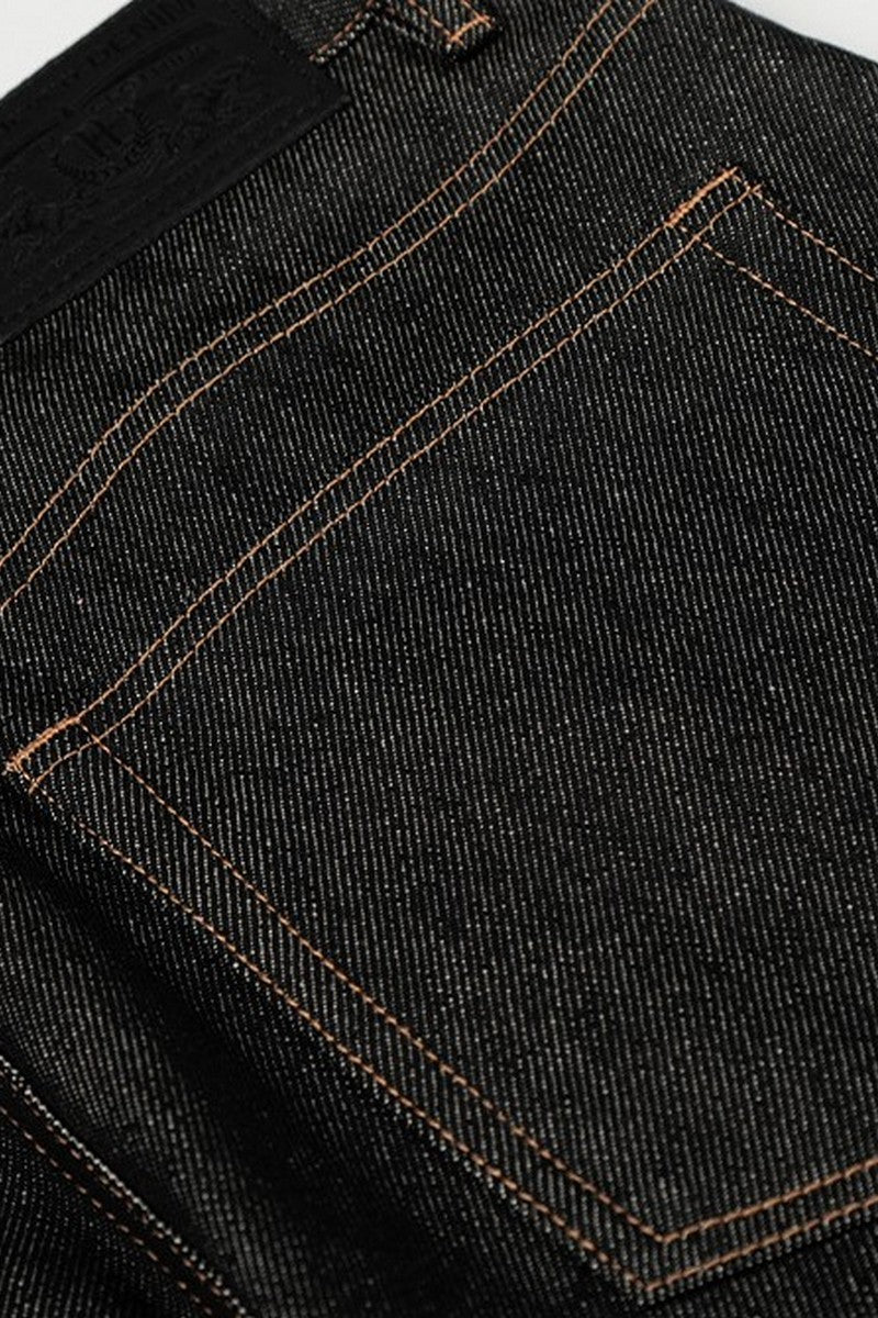 Raw Black Straight Jeans
