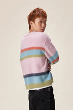 Rainbow Stripe Relaxed Sweater