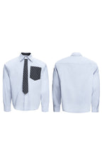 Layered Stripe Tie Shirt