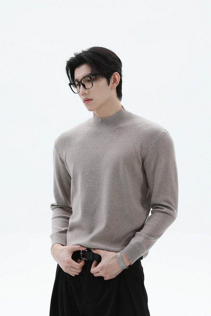 Modal Blend Fitted Turtleneck Sweater