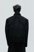 Asymmetrical Plush Wool Jacket