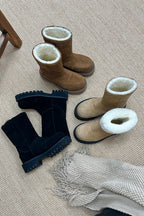 Tall Fleece Snow Boots