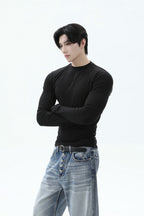 Tencel Fitted Raglan Long Sleeve Tee