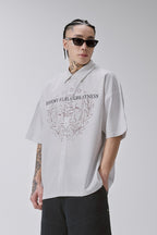 Striped Printed Short Sleeve Shirt