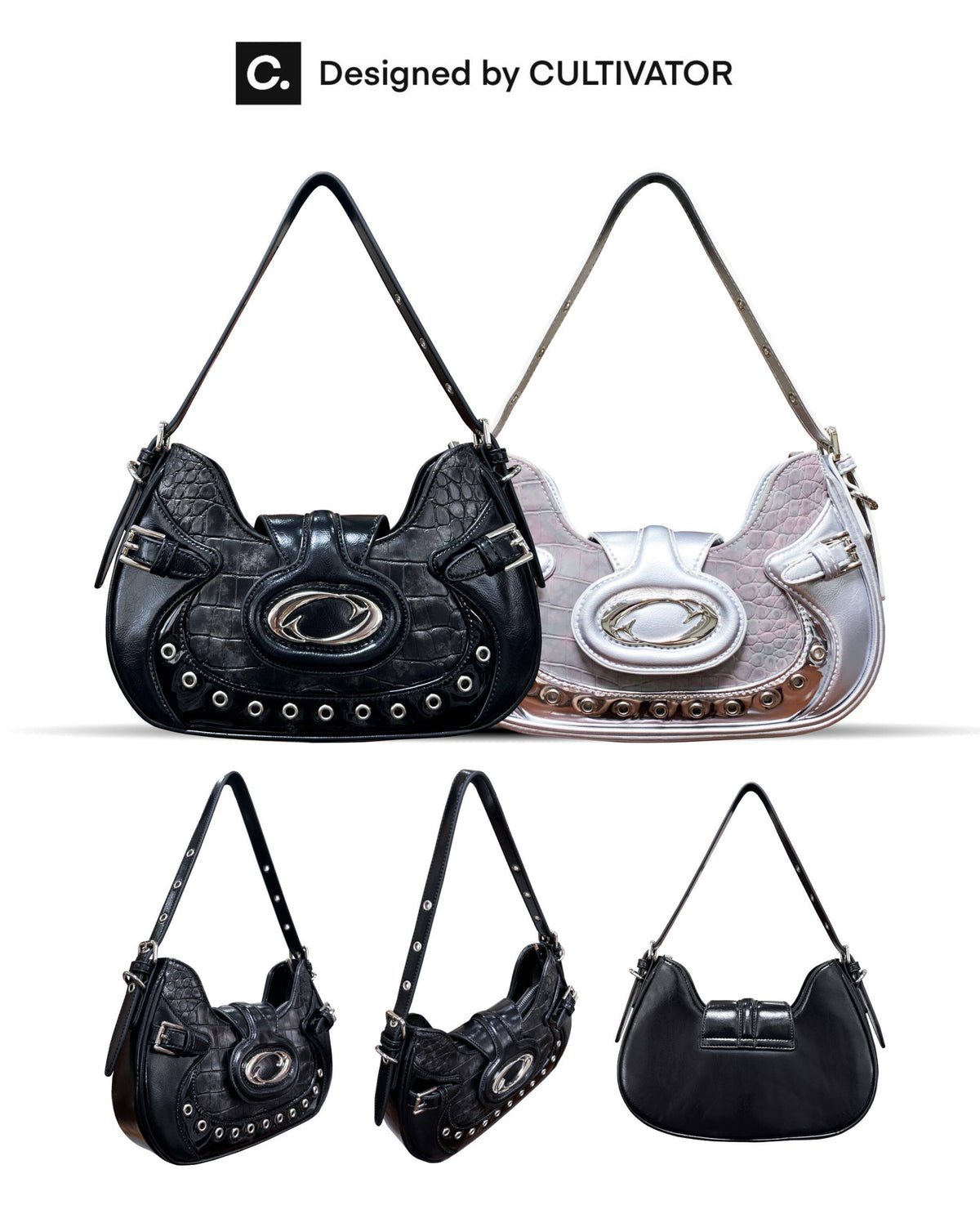 Crocodile Pattern Shoulder Bag