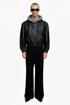 Fur Hood Padded Biker Jacket