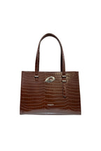 Crocodile Pattern Logo Tote Bag