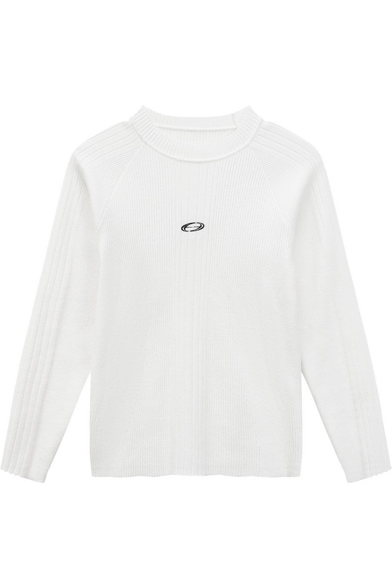 Slim Fit Ribbed Knit Sweater