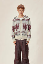 Devil Knit Hooded Cardigan