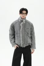 Faux Fur Collar Denim Jacket