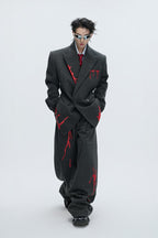 Vintage Stripe Wool Trousers