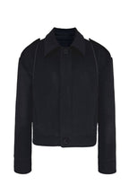 Relaxed Epaulet Wool Jacket
