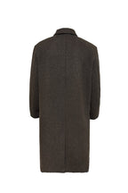 Houndstooth Wool Peak Coat