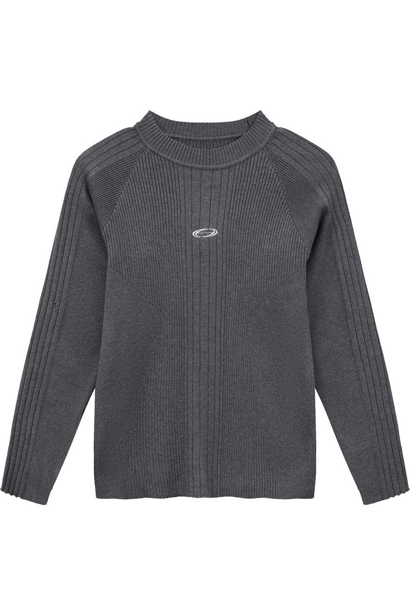 Slim Fit Ribbed Knit Sweater
