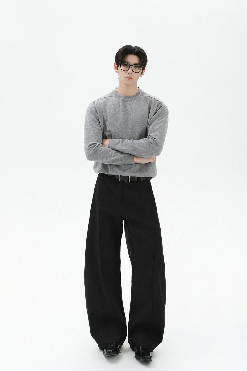 Crewneck Oversized Knit Sweater