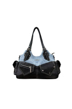 Denim Patchwork Shoulder Bag
