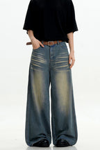 Blue Whiskered Vintage Jeans
