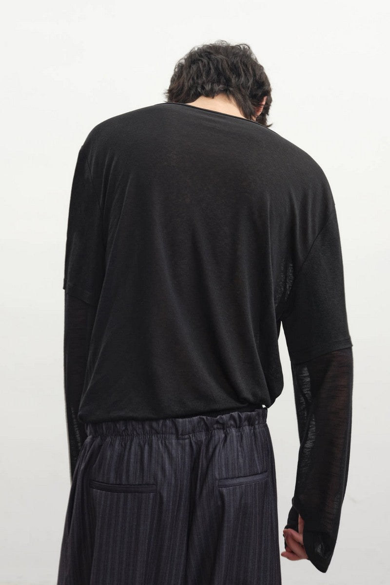 Layered Slub Long Sleeve
