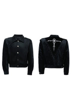 Studded Snake Print Leather Jacket