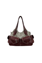 Denim Patchwork Shoulder Bag