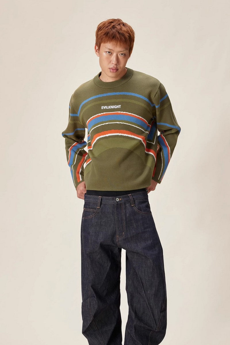 Rainbow Ring Knit Sweater