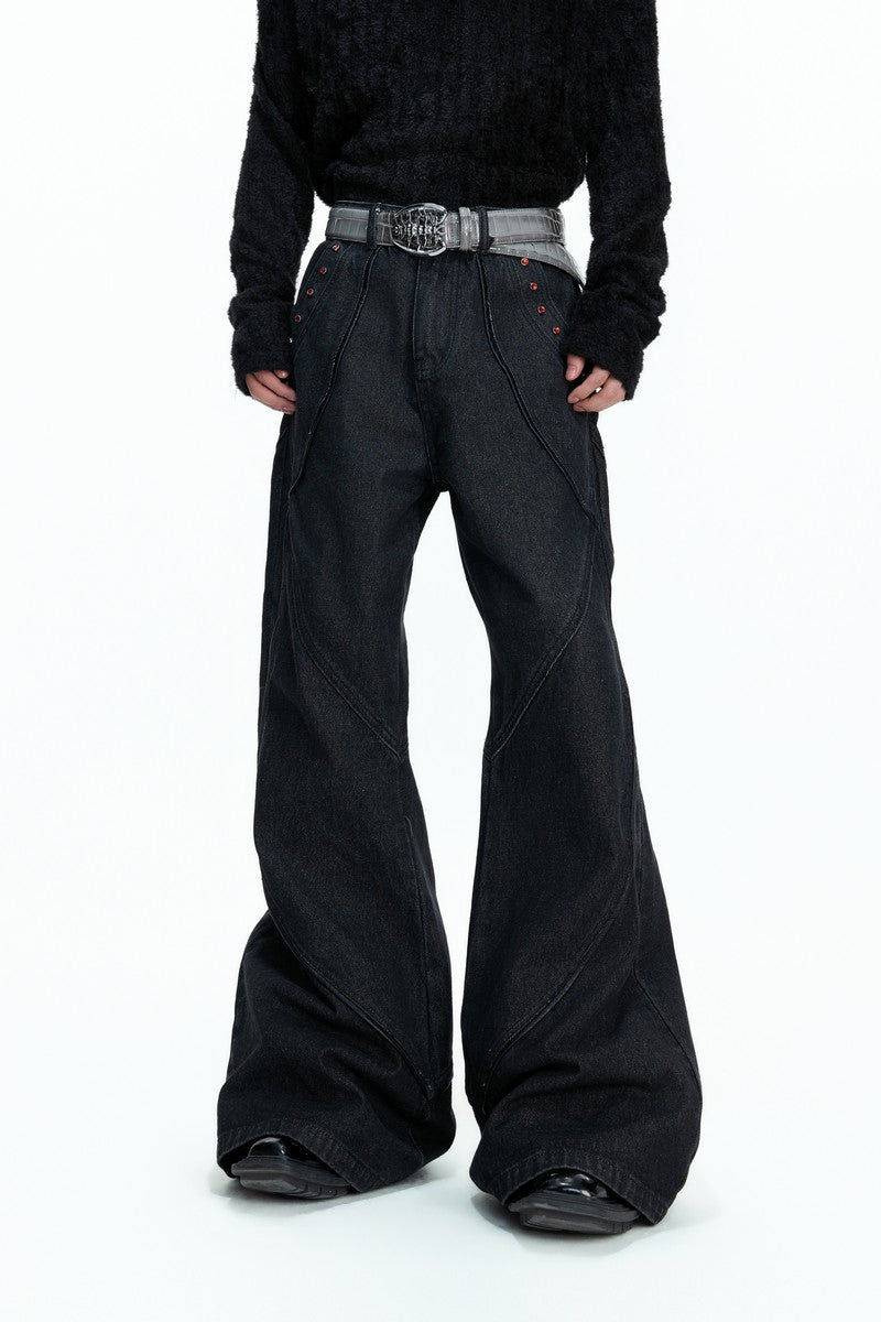 Vintage Washed Flare Jeans