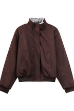 Vintage Fur Collar Bomber Jacket