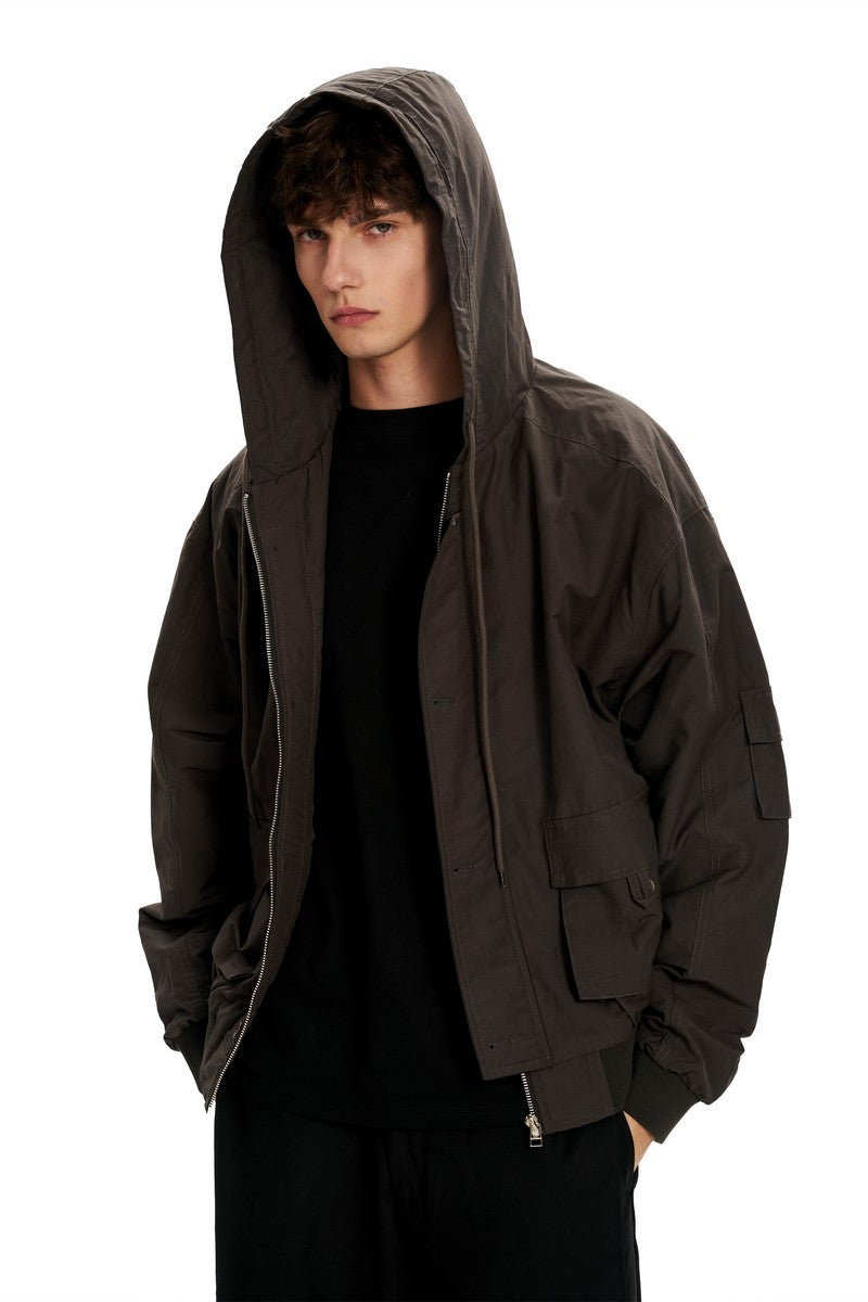 Hooded Utility Work Jacket