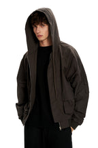 Hooded Utility Work Jacket