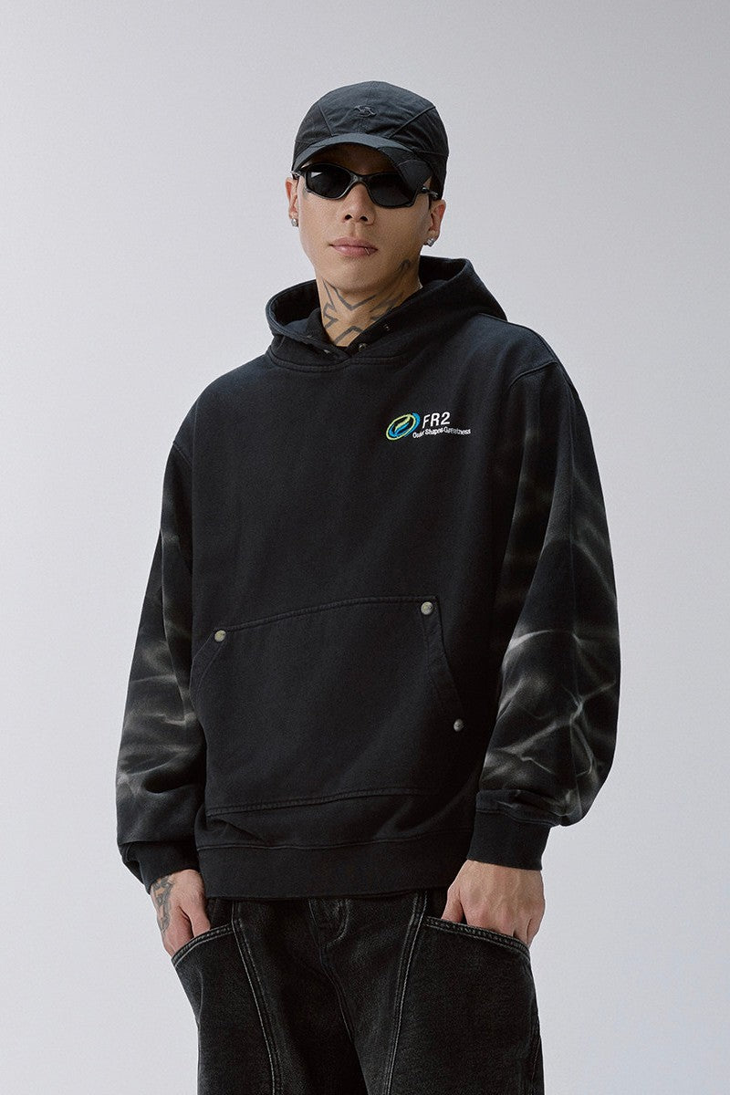 Distressed Tie Dye Hoodie