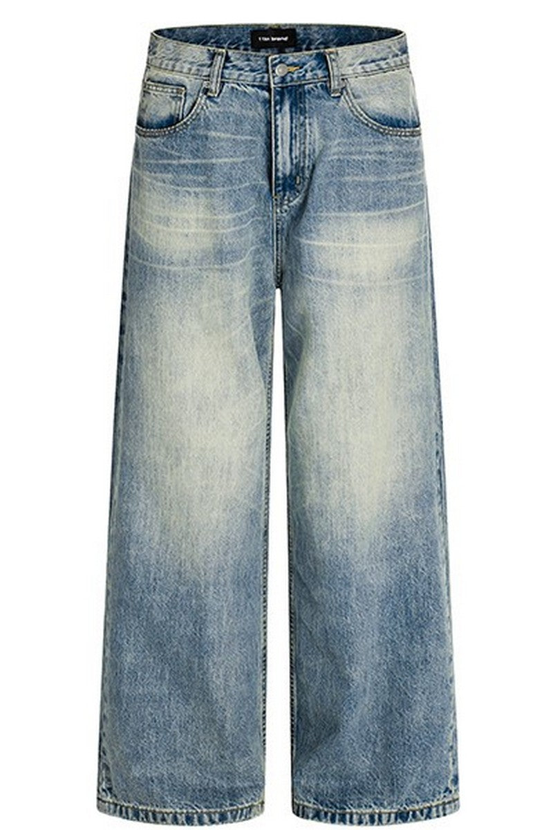 Straight Leg Blue Jeans