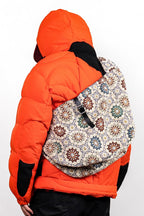 Jacquard Embroidered Crossbody Bag