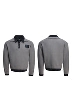 Layered Wool Knit Sweatshirt