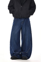 Vintage Deconstructed Loose Wide Jeans