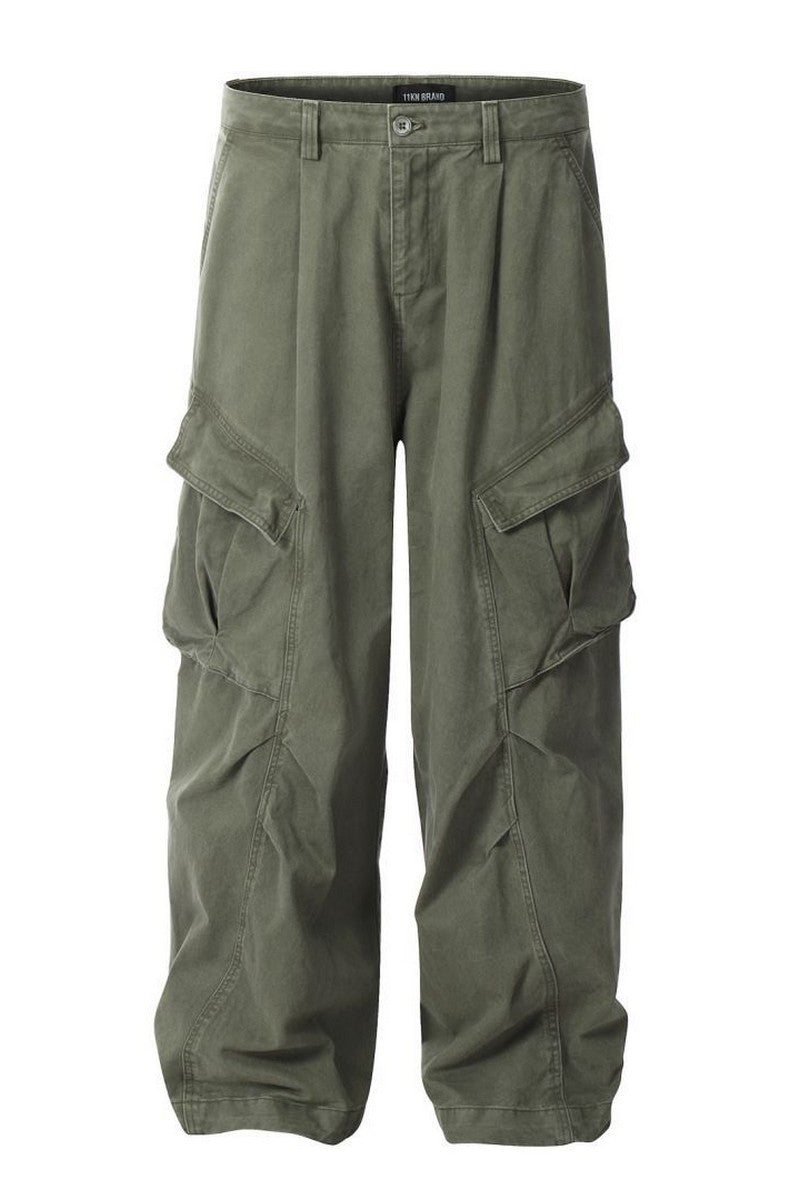 Multi Pocket Wide Cargo Pants