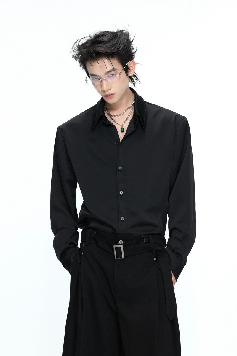 Satin Draped Shirt
