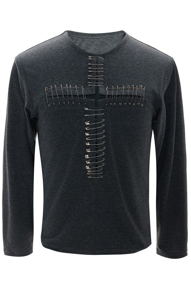 Cross Pin Henley Shirt