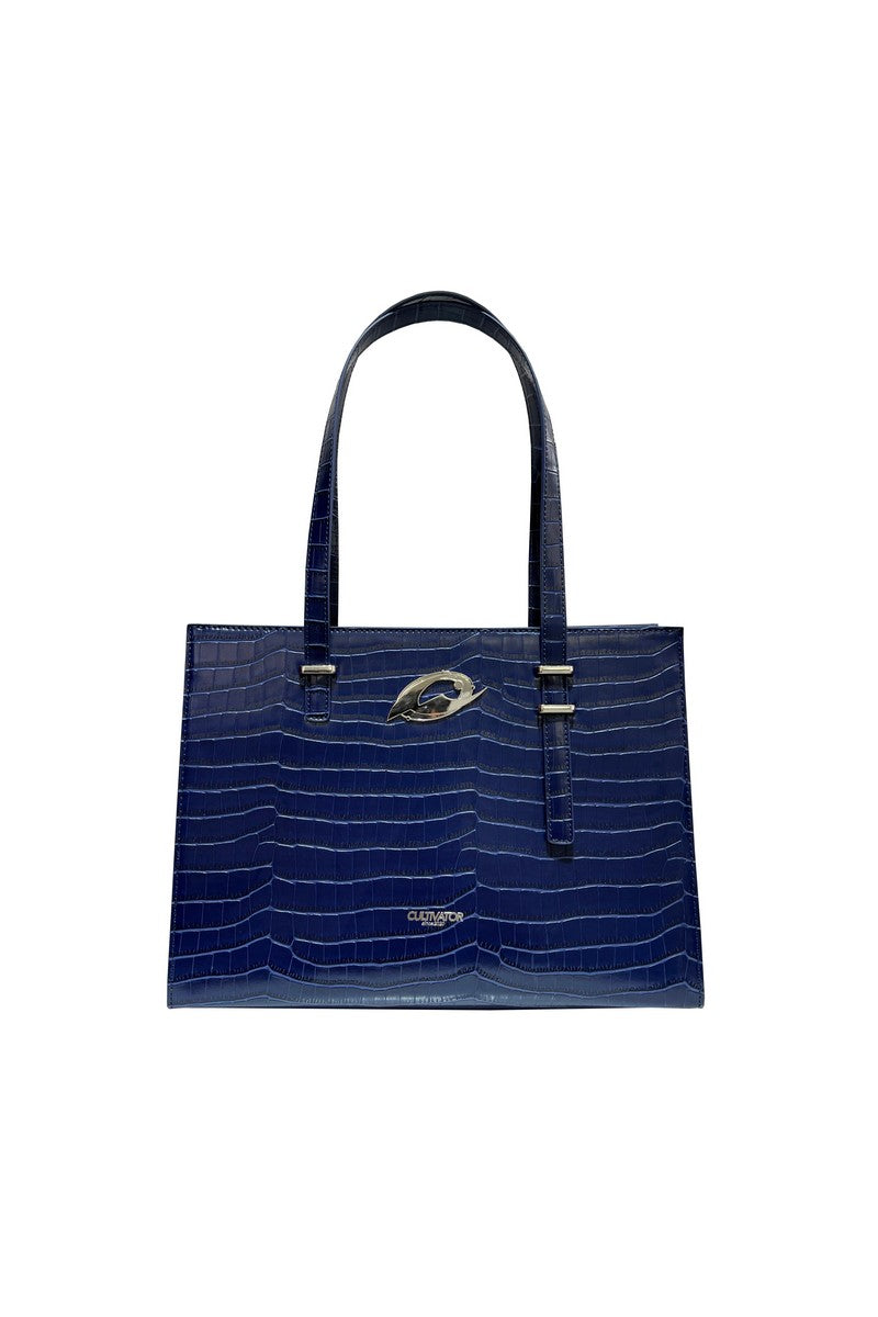 Crocodile Pattern Logo Tote Bag