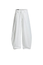 White Embroidered Scythe Jeans