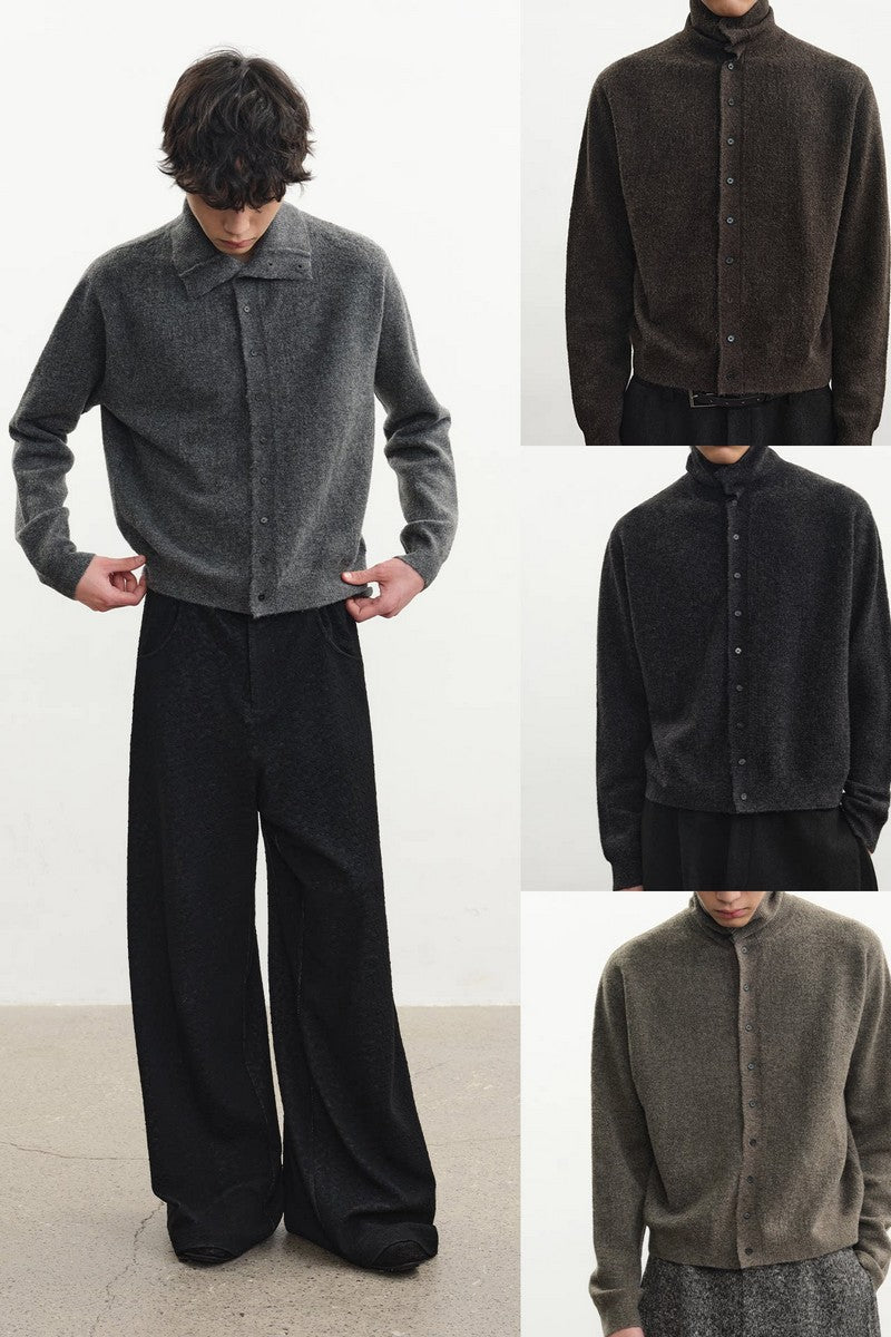 Marl Turtleneck Cardigan