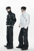 Croc Texture Bionic Leather Jacket