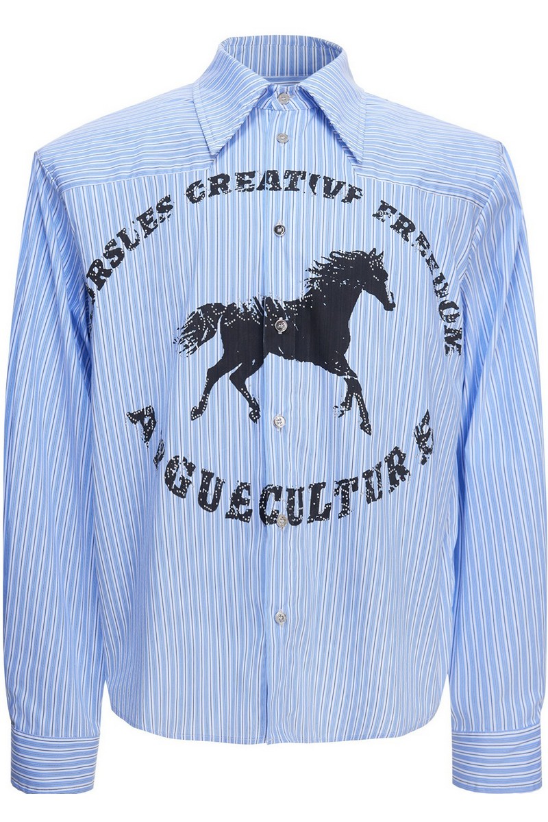 Studded Striped Printed Shirt