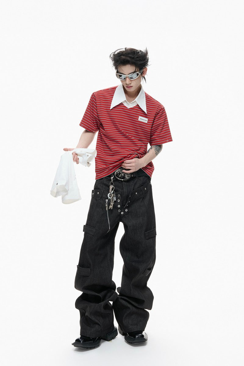 Colorblock Layered Polo Shirt