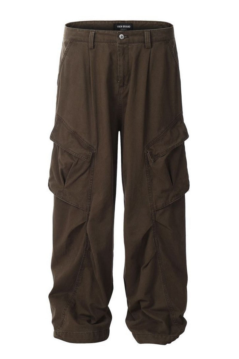 Multi Pocket Wide Cargo Pants