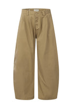 Baggy Button Wide-Leg Trousers