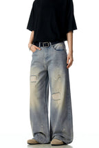 Splatter Ripped Vintage Jeans