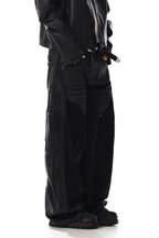 Workwear Studded Patchwork Jeans