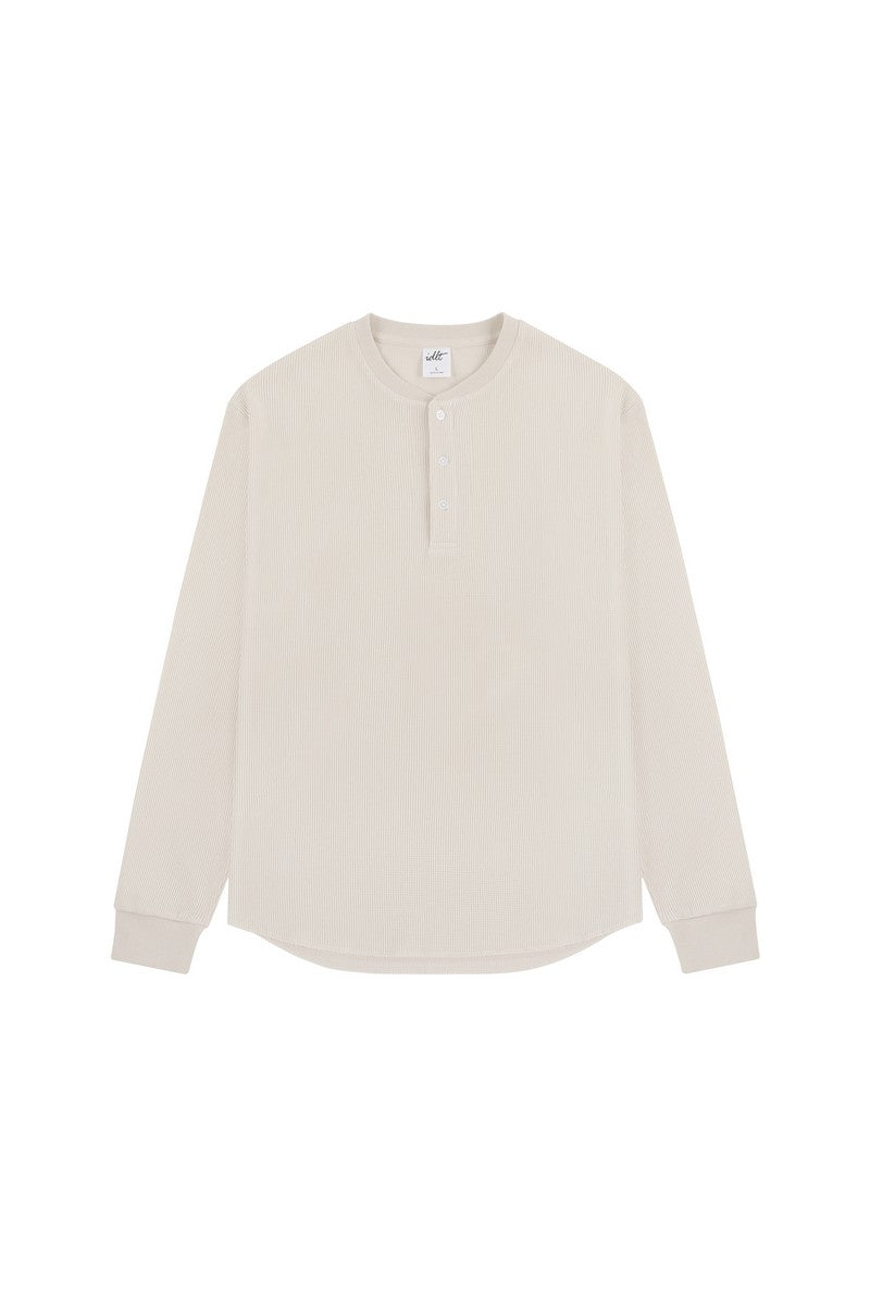 Waffle Henley Long Sleeve Tee - EU Only