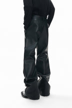 Waxed Clasp Leather Pants