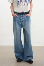 Clean Straight Washed Jeans